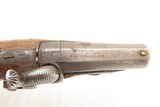 ENGRAVED & SILVER Mounted A.J. PLATE Antique DERINGER .42 Percussion Pistol SAN FRANCISCO Retailer Marked POCKET PISTOL - 12 of 14