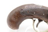 ENGRAVED & SILVER Mounted A.J. PLATE Antique DERINGER .42 Percussion Pistol SAN FRANCISCO Retailer Marked POCKET PISTOL - 14 of 14