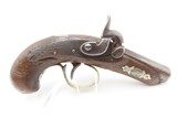 ENGRAVED & SILVER Mounted A.J. PLATE Antique DERINGER .42 Percussion Pistol SAN FRANCISCO Retailer Marked POCKET PISTOL - 4 of 14