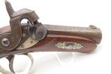ENGRAVED & SILVER Mounted Antique DERINGER Percussion Pistol KILLED LINCOLN Henry Deringer’s Famous Pocket Pistol GERMAN SILVER - 2 of 13