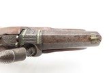 ENGRAVED & SILVER Mounted Antique DERINGER Percussion Pistol KILLED LINCOLN Henry Deringer’s Famous Pocket Pistol GERMAN SILVER - 6 of 13