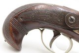 ENGRAVED & SILVER Mounted Antique DERINGER Percussion Pistol KILLED LINCOLN Henry Deringer’s Famous Pocket Pistol GERMAN SILVER - 3 of 13