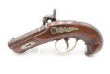 ENGRAVED & SILVER Mounted Antique DERINGER Percussion Pistol KILLED LINCOLN Henry Deringer’s Famous Pocket Pistol GERMAN SILVER - 9 of 13