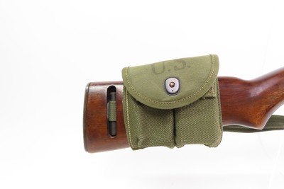 WORLD WAR II Era U.S. INLAND M1 Carbine SEMI-AUTOMATIC Light Rifle WWII C&R w/WEB SLING, OILER, and 1943 DUAL MAGAZINE POUCH - Image 5 of 23