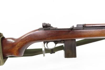 WORLD WAR II Era U.S. INLAND M1 Carbine SEMI-AUTOMATIC Light Rifle WWII C&R w/WEB SLING, OILER, and 1943 DUAL MAGAZINE POUCH - Image 4 of 23