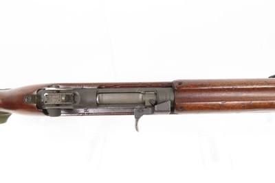 WORLD WAR II Era U.S. INLAND M1 Carbine SEMI-AUTOMATIC Light Rifle WWII C&R w/WEB SLING, OILER, and 1943 DUAL MAGAZINE POUCH - Image 11 of 23