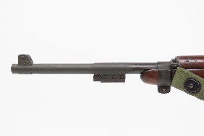 WORLD WAR II Era U.S. INLAND M1 Carbine SEMI-AUTOMATIC Light Rifle WWII C&R w/WEB SLING, OILER, and 1943 DUAL MAGAZINE POUCH - Image 19 of 23