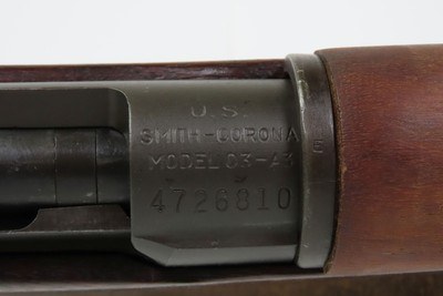 WORLD WAR 2 U.S. SMITH-CORONA M1903A3 .30-06 Bolt Action C&R MILITARY Rifle Infantry Rifle Made in 1944 w/M1907 LEATHER SLING - Image 15 of 22