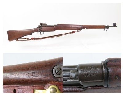 WORLD WAR I Era U.S. EDDYSTONE M1917 .30-06 Bolt Action C&R MILITARY Rifle
1918 FLAMING BOMB .30.06 Caliber WWI Rifle w/SLING