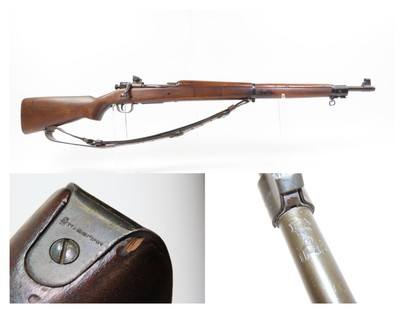 WORLD WAR II U.S. Remington M1903A3 Bolt Action C&R INFANTRY Rifle .30-06
1943 mfg. “R.A./FLAMING BOMB/11-43” Barrel w/SLING