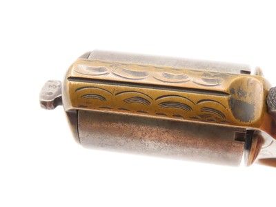 c1876 Antique JAMES REID My Friend KNUCKLE DUSTER .32 RF Revolver ENGRAVEDCatskill, New York BRASS KNUCKLE-PISTOL Combination - Image 9 of 14