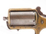 c1876 Antique JAMES REID My Friend KNUCKLE DUSTER .32 RF Revolver ENGRAVED
Catskill, New York BRASS KNUCKLE-PISTOL Combination - 4 of 14