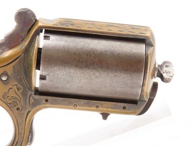 c1876 Antique JAMES REID My Friend KNUCKLE DUSTER .32 RF Revolver ENGRAVEDCatskill, New York BRASS KNUCKLE-PISTOL Combination - Image 14 of 14