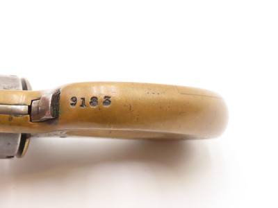 c1876 Antique JAMES REID My Friend KNUCKLE DUSTER .32 RF Revolver ENGRAVEDCatskill, New York BRASS KNUCKLE-PISTOL Combination - Image 10 of 14
