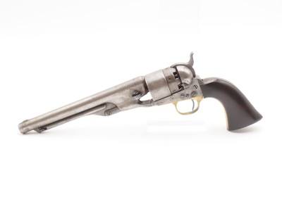c1861 mfr. CIVIL WAR Antique COLT U.S. Model 1860 .44 4-SCREW ARMY RevolverMost Issued Revolver for the Union - Image 2 of 19