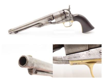 c1861 mfr. CIVIL WAR Antique COLT U.S. Model 1860 .44 4-SCREW ARMY Revolver
Most Issued Revolver for the Union