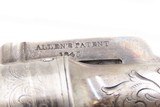 Very Nice ENGRAVED ALLEN & THURBER Antique Worchester PEPPERBOX RevolverGOLD RUSH ERA First DA Revolving Percussion Pistol - 6 of 17