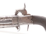 BRITISH Antique SUPERPOSED-SWIVEL BARREL Pistol .40 BOOT or POCKET Hideout1800s ENGLISH Folding Trigger Sidearm - 4 of 16