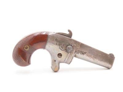 RARE Antique NATIONAL ARMS No. 2 .41 RF Derringer Post-CIVIL WAR WILD WEST Nicely Engraved SWIVEL BARREL Pre-Colt Pistol - Image 14 of 17