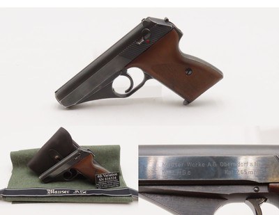 1943 mfr. WORLD WAR II German MAUSER HSc Pistol 7.65mm (.32ACP) RIG C&R
Captured by 10th Armored Div. at Kirchheim!