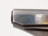 1943 mfr. WORLD WAR II German MAUSER HSc Pistol 7.65mm (.32ACP) RIG C&R
Captured by 10th Armored Div. at Kirchheim! - 9 of 21