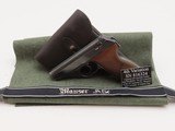 1943 mfr. WORLD WAR II German MAUSER HSc Pistol 7.65mm (.32ACP) RIG C&R
Captured by 10th Armored Div. at Kirchheim! - 2 of 21