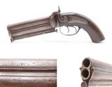 c1860s BRITISH Antique HOWDAH .577 ROBERT S. GARDEN Large Superposed PISTOL Made for Defense Against Indian Tigers & Dangerous Game!