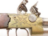 Antique SMITH & WALKER Tap Action DOUBLE BARREL Superposed FLINTLOCK Pistol Nicely ENGRAVED British LATE 1700S to EARLY 1800s - 14 of 18