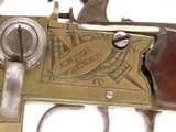Antique SMITH & WALKER Tap Action DOUBLE BARREL Superposed FLINTLOCK Pistol Nicely ENGRAVED British LATE 1700S to EARLY 1800s - 6 of 18