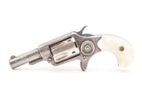ENGRAVED, SILVER PLATED Antique COLT NEW LINE .32 RF Revolver PEARL GRIP
1874 Mfr. “GILDED AGE” Sidearm - 2 of 17