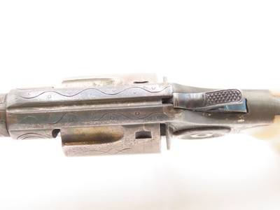 ENGRAVED, SILVER PLATED Antique COLT NEW LINE .32 RF Revolver PEARL GRIP1874 Mfr. “GILDED AGE” Sidearm - Image 8 of 17