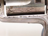 ENGRAVED, SILVER PLATED Antique COLT NEW LINE .32 RF Revolver PEARL GRIP
1874 Mfr. “GILDED AGE” Sidearm - 6 of 17