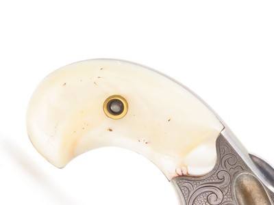 ENGRAVED, SILVER PLATED Antique COLT NEW LINE .32 RF Revolver PEARL GRIP1874 Mfr. “GILDED AGE” Sidearm - Image 15 of 17