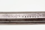 1800s Antique Smoothbore LONG RIFLE Signed by J. HAEFFER .54 Caliber With a REMINGTON Lock and I. HAEFFER Marked Barrel - 21 of 25