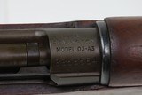 WORLD WAR II U.S. Remington M1903A3 Bolt Action C&R INFANTRY Rifle .30-06
Made in 1944 “R.A. / FLAMING BOMB / 8-44” Barrel - 18 of 25