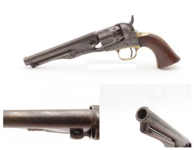 Early CIVIL WAR 1861 mfg. Antique COLT M1862 POLICE .36 Percussion Revolver FIRST YEAR PRODUCTION w/ 5-1/2 Inch Barrel