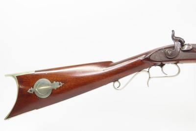 ENGRAVED Antique Wm. WINGERT Half Stock Percussion HOMESTEAD/HUNTING RifleGAME GETTING .38 Caliber Rifle with WINGERT LOCK - Image 5 of 23