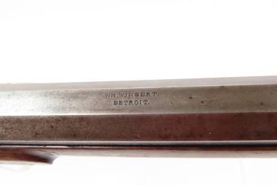 ENGRAVED Antique Wm. WINGERT Half Stock Percussion HOMESTEAD/HUNTING RifleGAME GETTING .38 Caliber Rifle with WINGERT LOCK - Image 16 of 23