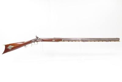 ENGRAVED Antique Wm. WINGERT Half Stock Percussion HOMESTEAD/HUNTING RifleGAME GETTING .38 Caliber Rifle with WINGERT LOCK - Image 2 of 23