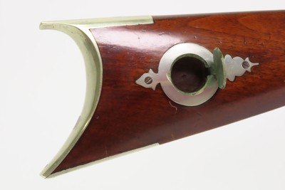 ENGRAVED Antique Wm. WINGERT Half Stock Percussion HOMESTEAD/HUNTING RifleGAME GETTING .38 Caliber Rifle with WINGERT LOCK - Image 7 of 23