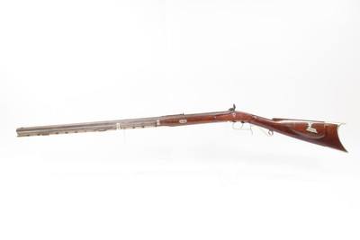 ENGRAVED Antique Wm. WINGERT Half Stock Percussion HOMESTEAD/HUNTING RifleGAME GETTING .38 Caliber Rifle with WINGERT LOCK - Image 17 of 23