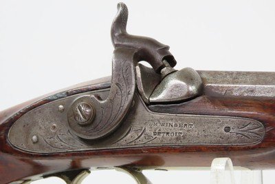 ENGRAVED Antique Wm. WINGERT Half Stock Percussion HOMESTEAD/HUNTING RifleGAME GETTING .38 Caliber Rifle with WINGERT LOCK - Image 6 of 23