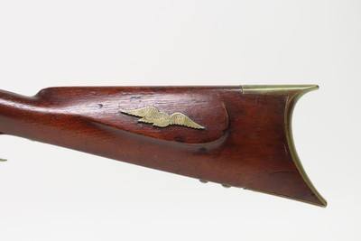 ENGRAVED Antique Wm. WINGERT Half Stock Percussion HOMESTEAD/HUNTING RifleGAME GETTING .40 Caliber Rifle w/HENRY PARKER LOCK - Image 21 of 23