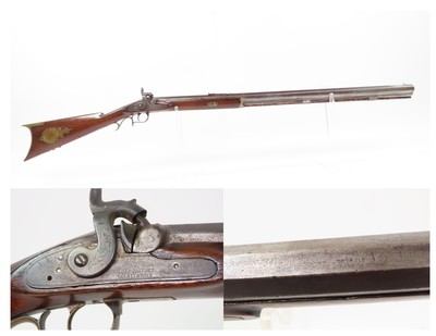 ENGRAVED Antique Wm. WINGERT Half Stock Percussion HOMESTEAD/HUNTING Rifle
GAME GETTING .40 Caliber Rifle w/HENRY PARKER LOCK