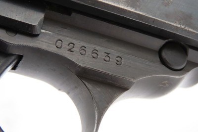 “ZERO-SERIES” Frame SCARCE Late World War II WALTHER “ac-45” P.38 C&R RAREWith “EAGLE/359” & “EAGLE/SWASTIKA” Firing Proof - Image 6 of 19