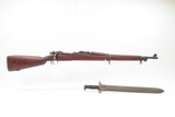 WORLD WAR II U.S. Remington M1903 BOLT ACTION .30-06 C&R Rifle w/BAYONET
WWII Rifle 1942 mfg. “RA/4-42 FLAMING BOMB” Barrel - 2 of 20