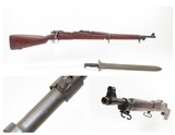 WORLD WAR II U.S. Remington M1903 BOLT ACTION .30-06 C&R Rifle w/BAYONET
WWII Rifle 1942 mfg. “RA/4-42 FLAMING BOMB” Barrel - 1 of 20