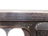 1913 mfr. COLT Model 1908 .25 ACP VEST POCKET Pistol World War I Era C&R
Colt’s Smallest Semi-Automatic! - 6 of 19