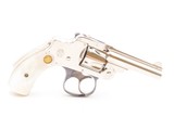 c1900 mfr. SMITH & WESSON 1st Model “LEMON SQUEEZER” .32 S&W REVOLVER C&R
NICKEL & MOTHER OF PEARL, CASE COLORS! - 4 of 17