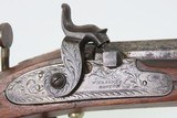 ENGRAVED Antique AMERICAN Half Stock .40 Percussion HOMESTEAD/HUNTING Rifle GAME GETTING Rifle w/W.H. BARNES/BOSTON Lock - 8 of 25